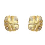 Original thick plated 18K real gold color preservation micro-inlaid zirconia square geometric high-end sense versatile simple earrings stud earrings for women