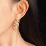 Flash! Original thick plated 18k real gold fringed zircon earrings, light luxury and high-end temperament silver needle earrings - Image 3