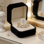 925 sterling silver 5A zircon wedding ring combination ring female European and American cross-border 10*10 ice flower cut simulated diamond ring bracelet - Image 6