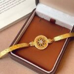 24k sand gold dot zircon lucky crown carriage compass bracelet is hollow and can be rotated to give the round bracelet to your girlfriend - Image 4