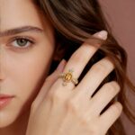 Vintage Luxe Cluster Setting Natural Citrine Ring, Golden Yellow, Micro-Pavé Craft, 925 Sterling Silver, Ideal for Daily & Special Occasions - Image 3