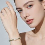 Luxury Maillard Style Freshwater Pearl & Green Spot Stone Necklace Bracelet Set - Minimalist Old Money Jewelry for Autumn Winter - Image 3