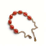 Natural southern red bracelet S925 sterling silver set with cherry red eggface
