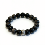 2026 New Six-Character Mantra Bracelet Natural Obsidian Obsidian Couple Bracelet Jewelry Gift for Boyfriend