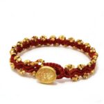 Blast Flash Disco Beaded Lace Red String Bracelet  A multi-layered bracelet woven for the autumn and winter of ones birth year