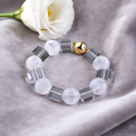 Natural crystal bracelet natural white ghost crystal fortune bracelet natural white crystal purification bracelet for girlfriend - Image 5
