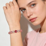Natural Madagascar Ice Rose Quartz Bracelet - Love Attraction & Energy Healing Crystal Bracelet with Amethyst Accent - Image 2