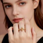 Vintage Luxe Cluster Setting Natural Citrine Ring, Golden Yellow, Micro-Pavé Craft, 925 Sterling Silver, Ideal for Daily & Special Occasions - Image 2