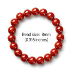Natural Imperial Cinnabar Bracelet, Raw Ore Red Sand Bead Bracelet, Protective Talisman for Zodiac Year, Spiritual Energy Jewelry - Image 4