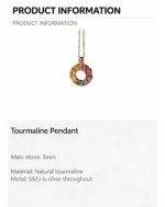 Sweet Natural Tourmaline Necklace - Multi-color Gemstone Pendant with S925 Silver Setting, Ideal for Natural Energy Enthusiasts and Minimalist Luxury Accessory Lovers - Image 4