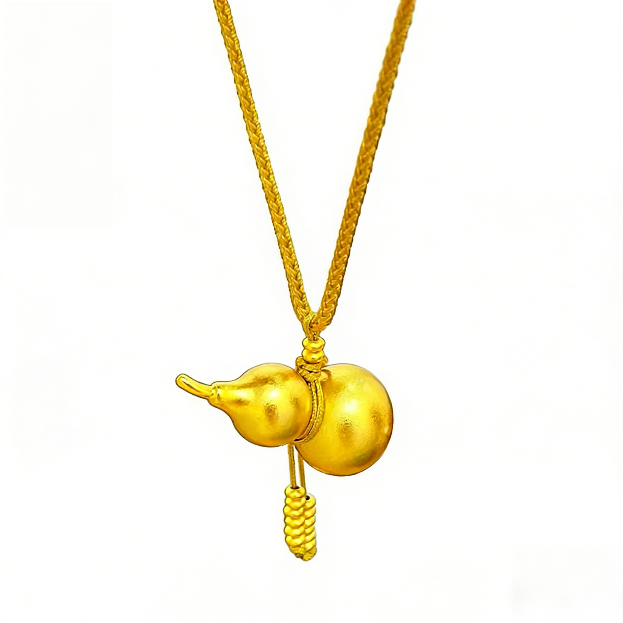 FgdZZbA04G1Bupbph8bm4x.jpg Vintage Oriental Gourd Pendant Necklace - Golden Sand Gold with Traditional Casting Craft, Perfect for Daily Wear & Gifting - Image 1