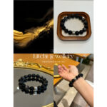 2026 New Six-Character Mantra Bracelet Natural Obsidian Obsidian Couple Bracelet Jewelry Gift for Boyfriend - Image 8