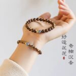 Sandalwood agarwood bracelet multi-circle tranquility beading emotional stability bracelet original bracelet - Image 3