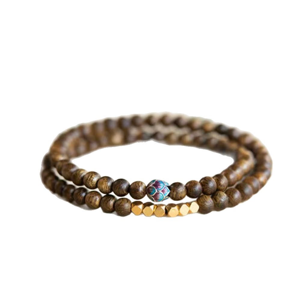 O1CN01a4Z3fM1bYydUqUu4R_2218535603478-0-cib.jpg Sandalwood agarwood bracelet multi-circle tranquility beading emotional stability bracelet original bracelet - Image 1